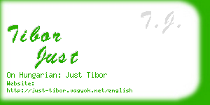 tibor just business card